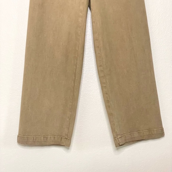 NWT Madewell Petite Curvy Emmett Wide Leg Crop Pant Garment Dyed Drill Khaki 24P - Picture 8 of 16